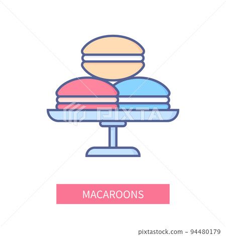 Macarons - modern colorful line design style icon 94480179