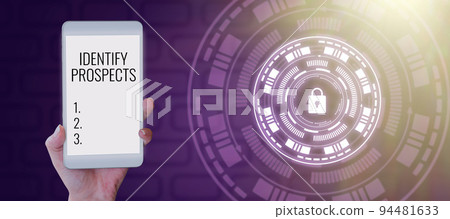 Text caption presenting Identify ProspectsPossible client Ideal Customer Prospective Donors. Word for Possible client Ideal Customer Prospective Donors 94481633