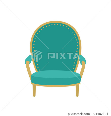 Cozy soft chair. Home interior concept. Cartoon style 94482101