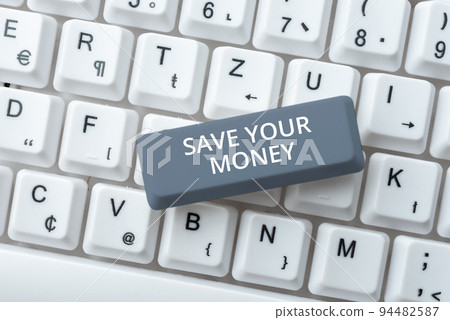 Sign displaying Sales Marketingintroducing product or service in order to get bought. Word for keep your savings in bank or stock to protect it Dont waste 94482587