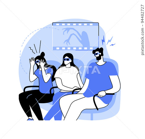 Going to the cinema isolated cartoon vector illustrations. Going to the cinema isolated cartoon vector illustrations. 94482727