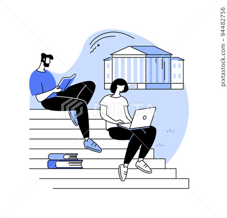 Studying isolated cartoon vector illustrations. Studying isolated cartoon vector illustrations. 94482756