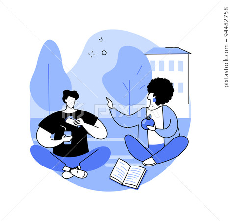 Snacking isolated cartoon vector illustrations. 94482758