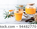 Homemade sea buckthorn tea with honey, ginger and spices 94482770