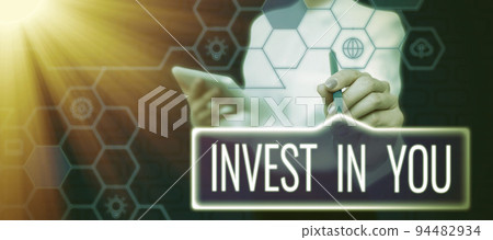 Handwriting text Invest In You. Word Written on Take care of yourself buy things for you Motivation Inspire 94482934