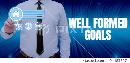 Sign displaying Well Formed GoalsInner Coaching Straight forward objectives or target. Internet Concept Inner Coaching Straight forward objectives or target 94483737