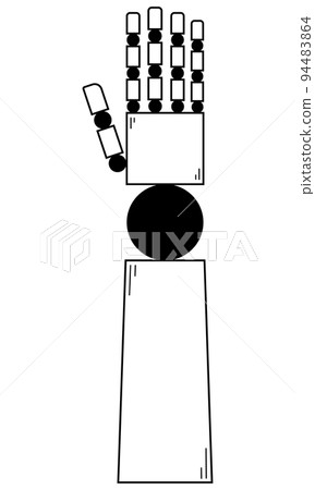 Hand drawn robotic arm.Development of manipulators, robotics.Vector illustration Hand drawn robotic arm.Development of manipulators, robotics.Vector illustration 94483864