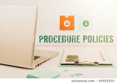 Conceptual display Procedure PoliciesSteps to Guiding Principles Rules and Regulations. Conceptual photo Steps to Guiding Principles Rules and Regulations 94483950