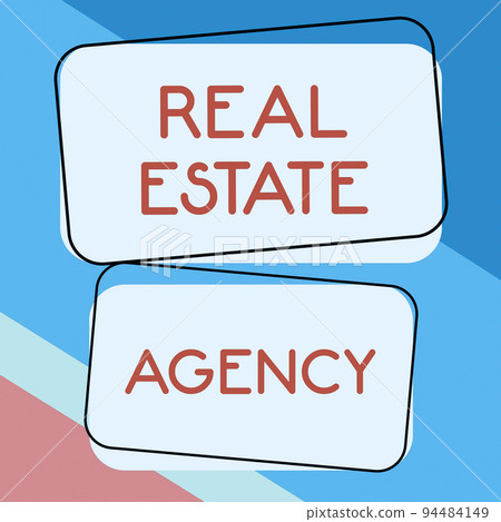 Hand writing sign Real Estate AgencyBusiness Entity Arrange Sell Rent Lease Manage Properties. Conceptual photo Business Entity Arrange Sell Rent Lease Manage Properties 94484149