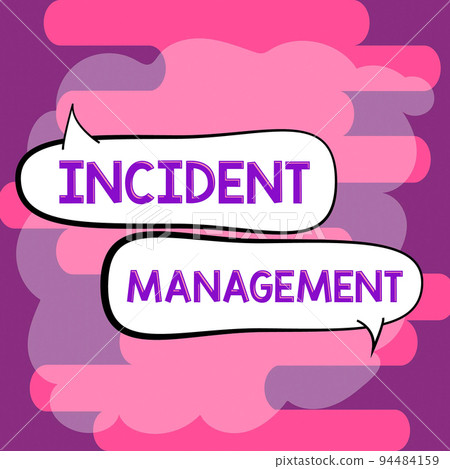 Hand writing sign Incident Management. Business concept Process to return Service to Normal Correct Hazards Hand writing sign Incident Management. Business concept Process to return Service to Normal Correct Hazards 94484159