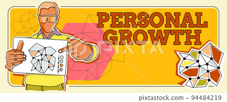 Writing displaying text Personal Growthimprove develop your skills qualities Learn new materials. Conceptual photo improve develop your skills qualities Learn new materials 94484219