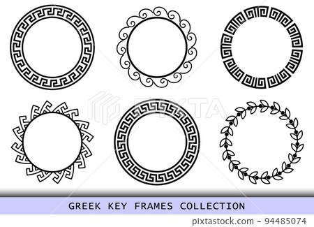 Ancient Greek black frames patterns, set of antique borders from Greece Ancient Greek black frames patterns, set of antique borders from Greece 94485074