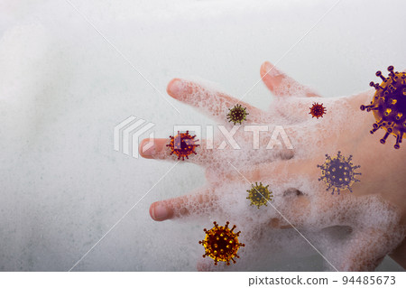 COVID-19 coronavirus prevention and quarantine concept awareness poster COVID-19 coronavirus prevention and quarantine concept awareness poster 94485673