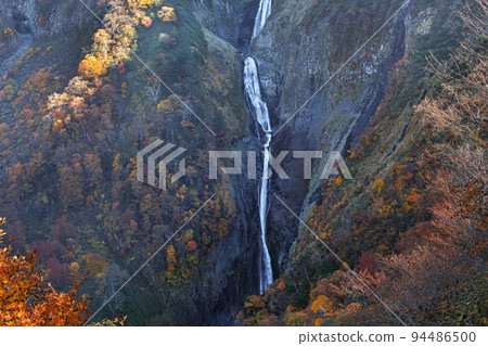Toyama / Autumn leaves of Shomyo Falls seen from Hachirozaka Toyama / Autumn leaves of Shomyo Falls seen from Hachirozaka 94486500