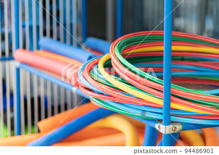 Pool colored polyurethane extracurricular stick competition swimmer stopwatch training, from race hand from teaching from instructor water, sport team. Cap athlete backyard, 94486901