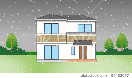 Built-for-sale housing and sky weather 94488077