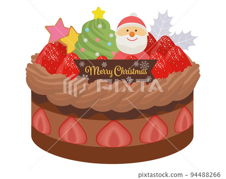Chocolate Christmas cake 94488266