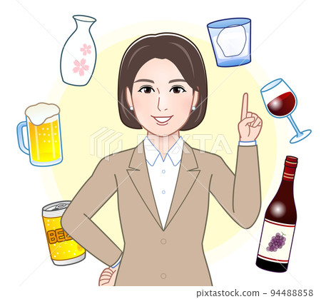 alcohol and young woman 94488858