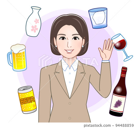 alcohol and young woman 94488859