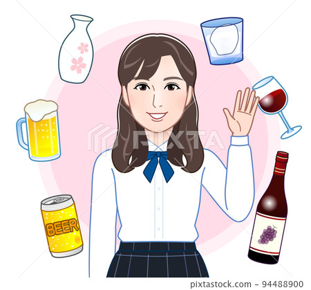 alcohol and young woman 94488900