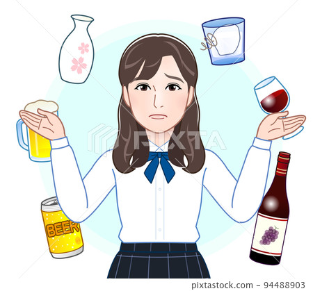 酒精和年輕女人 94488903