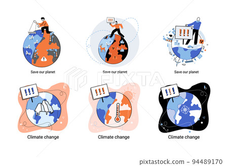 Change climate. Nature biodiversity mother earth. Metaphor of climate change and saving planet, World Environment Day 94489170