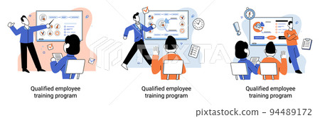 Help in professional development metaphor. Qualified employee training program. Human resource management Help in professional development metaphor. Qualified employee training program. Human resource management 94489172
