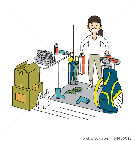 對父母家門口堆滿東西的情況感到驚訝的插圖 94490013