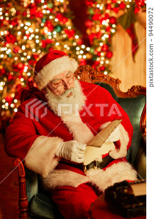Traditional Santa Claus Reading Letter Traditional Santa Claus Reading Letter 94490072