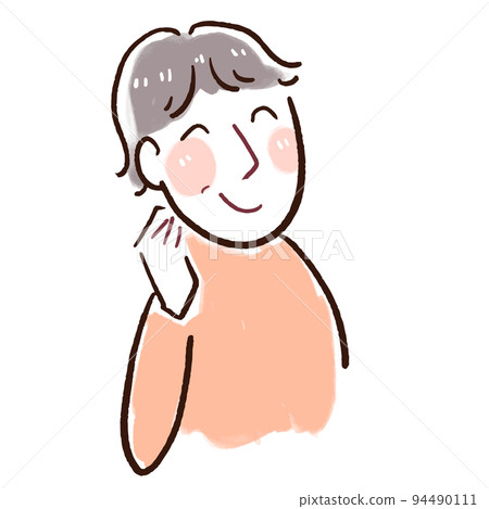 一個微笑的老人的插圖 一個微笑的老人的插圖 94490111