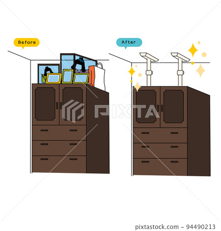 Tidying up my parents' house_before and after the closet 94490213