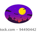 Full moon halloween illustration 94490442