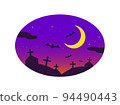 Halloween illustration of crescent moon 94490443