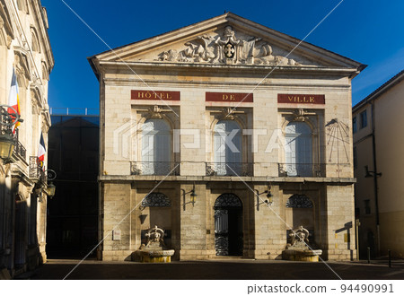 View of the town hall in the city of Bourg-de-Bresse View of the town hall in the city of Bourg-de-Bresse 94490991