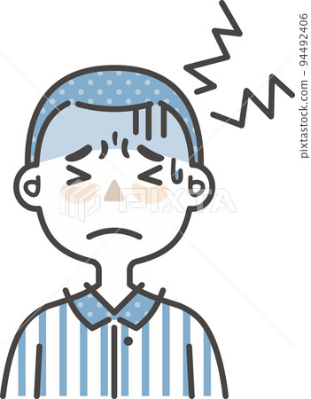 兒童生病 感冒頭痛 兒童生病 感冒頭痛 94492406