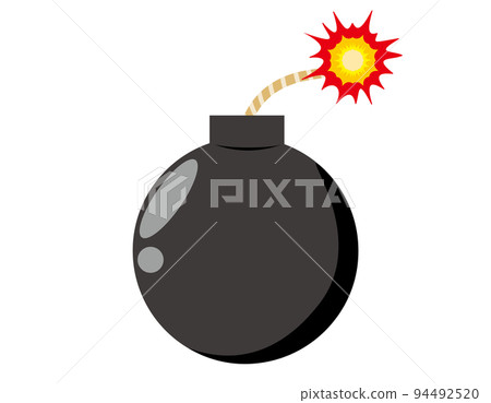 Vector illustration of bomb with fuse 94492520