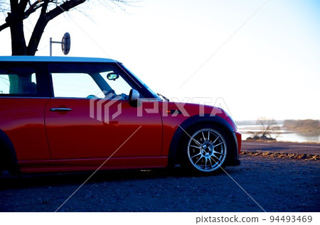 car, driving, sunrise 94493469