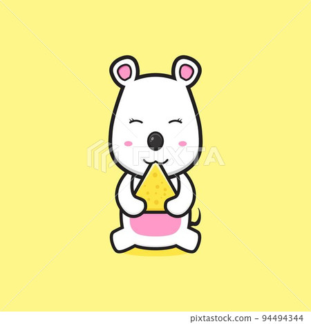 Cute mouse eat cheese cartoon icon illustration Cute mouse eat cheese cartoon icon illustration 94494344