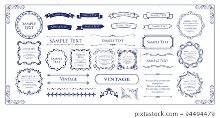 Christmas motif frame design set. Gorgeous and elegant design material Christmas motif frame design set. Gorgeous and elegant design material 94494479