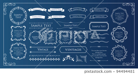 Christmas motif frame design set. Gorgeous and elegant design material Christmas motif frame design set. Gorgeous and elegant design material 94494481