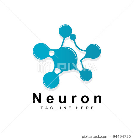 Neuron Logo Design Vector nerve cell illustration Molecular DNA health brand 94494730