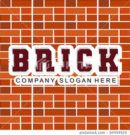 Brick Logo Design, Building Material Illustration, Construction Company Product Brand Icon 94494928