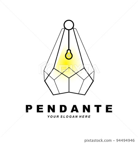 Home Decoration Hanging Lamp Logo, Home Furniture Design Vector 94494946