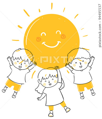 Kids Bring Sunshine Illustration 94495537