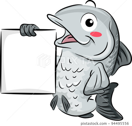 Mascot Salmon Board Illustration 94495556