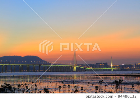 sunset at Chung Pak Nai, Sha Kong Village , hk23 July 2011 sunset at Chung Pak Nai, Sha Kong Village , hk23 July 2011 94496132