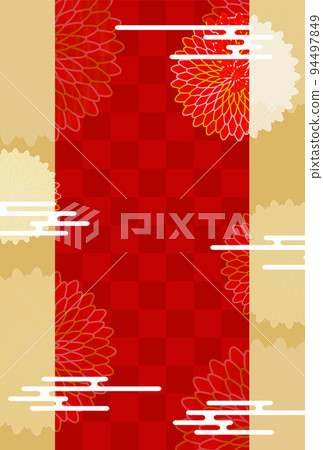 Japanese pattern Japanese paper New Year's card background 94497849