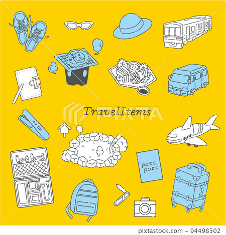 Handwritten simple and cute travel illustration 94498502