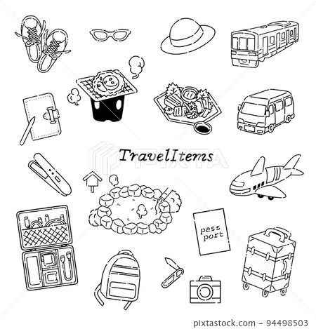 Handwritten simple and cute travel illustration Handwritten simple and cute travel illustration 94498503