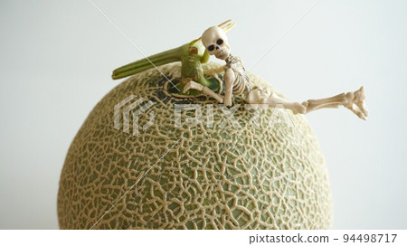 Person who is pleased with melon 94498717